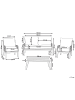 Beliani 4-tlg Sitzgruppe MERANO in Grau/Schwarz/Braun