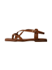 Oh! my Sandals Flache Ledersandalen Braun