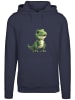 F4NT4STIC Hoodie Süßer grüner Dino in marineblau
