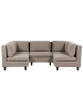 Beliani 5-tlg Modulsofa UNSTAD in Braun/Schwarz