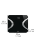 Wenko Analysewaage LED mit Bluetooth Schwarz in Schwarz