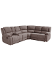 Beliani Ecksofa ROKKE in Braun - (W) 233 x (H) 94 x (L) 200 cm