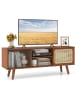 COSTWAY TV Schrank 120cm in Braun