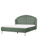 Beliani Doppelbett AMBILLOU in Grün/Gold - (W) 177 x (H) 126 x (L) 214 cm