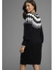 Laura Scott Strickkleid in schwarz-grau