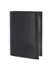 oxmox Leather Geldbörse RFID Schutz Leder 13 cm schwarz-circle bloom