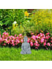 relaxdays Buddha Figur in Hellgrau - (H)30 cm