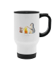 Mr. & Mrs. Panda Thermobecher Pinguin Lagerfeuer ohne Spruch in Weiß