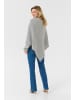 Cream Poncho CRHoliday Loose fit in Light Grey Melange