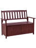 Beliani Gartenbank SOVANA in Braun/Rot - (W) 120 x (H) 91 x (L) 60 cm