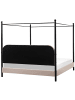 Beliani Himmelbett DANNEMOIS in Beige/Schwarz - (W) 190 x (H) 180 x (L) 211 cm