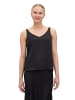 Vera Mont Satin-Bluse mit V-Ausschnitt in Schwarz