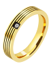 Adeliás Damen Ring aus Edelstahl in gold