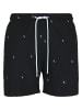 Urban Classics Beachwear - Bottoms in black/palmtree
