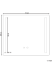 Beliani Badezimmerspiegel LIRAC in Silber - (W) 70 x (H) 60 x (L) 4 cm