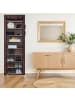 Intirilife Faltschrank 170x58x28 cm Stoffschrank Kleiderschrank Schuhregal in Braun
