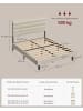 VASAGLE Bettgestell Kacy in Hellbeige - (B)140 x (H)(110-116.5) x (T)202 cm