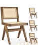 tectake Holzstuhl im Boho-Stil, Belastbarkeit 120 kg, 48,5 x 53,5 x 83 cm