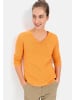 Camel Active Feinstrickpullover mit V-Ausschnitt in Orange