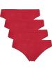Con-ta Baumwolle, Feinripp Hüftslip 4er-Pack in rot