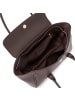 Seidenfelt Nelma Schultertasche 40 cm in dark brown