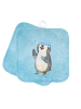 Mr. & Mrs. Panda Topflappen Pinguin Duschen ohne Spruch in Eisblau