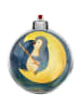 Mr. & Mrs. Panda Weihnachtskugel Pinguin Mond Design ohne Spruch in Weiß