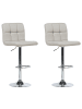 Beliani 2er-Set Drehhocker MARION in Beige/Silber