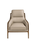 Angel Cerdá Sessel 5177 in Walnuss / Nerz – (B)72 x (H)90 x (T)90 cm