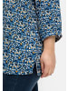 sheego Shirtbluse in tiefblau-gemustert