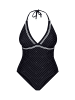 JOOP! Badeanzug Polka Dots in Black Beauty AOP
