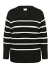 KAFFE curve Strickpullover KCerina Regular fit in Black Chalk Stripe