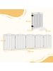 Pawhut Hunde Absperrgitter Weiß 155L x 30B x 61H cm