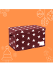 relaxdays Weihnachtskugel-Aufbewahrungsbox "Sterne" in Rot - (B)42,5 x (H)26,5 x (T)26 cm
