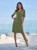 Heine Jersey-Kleid in oliv