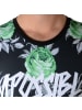 Celebry Tees T-Shirt mit Rosenmuster Schwarz