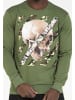 PLUS EIGHTEEN Herren Sweater Mit Print in Grün