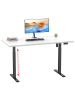 VCM  Schreibtisch Lona elektrisch verstellbar 110x50 in Schwarz / Weiß