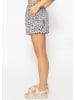 SASSYCLASSY Musselin Shorts mit Leo-Print in schwarz I hellbeige