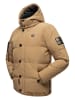 STONE HARBOUR Winterjacke Halvaar in Light Brown mit schwarzem Fell