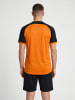 Hummel T-Shirt Raglanärmel Hmlmatch Erwachsene in ORANGE TIGER/BLACK