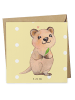 Mr. & Mrs. Panda Einladungskarte Quokka Happy ohne Spruch in Gelb Pastell