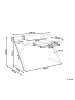 Beliani Schreibtisch FOCUS in Weiß/Braun - (W) 120 x (H) 84 x (L) 60 cm