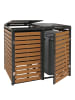 MCW 2er-/4er-Mülltonnenverkleidung K14, Teak-Optik