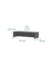 relaxdays Monitorständer in Schwarz - (B)47 x (H)12,5 x (T)18 cm