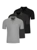 Ragman Poloshirt Basic in Grau / dunkelgrau / schwarz