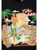 Queen Kerosin Queen Kerosin Print T-Shirt Tiki Lagoon in schwarz