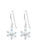 Alexander York Ohrringe SCHNEEFLOCKE Zirkonia aqua in 925 Sterling Silber, 2-tlg.