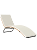 Outsunny Rattan-Sonnenliege in Cremeweiß 175L x 57B x 80H cm