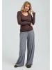 Seamless Basic Top Retro V-neck in Java